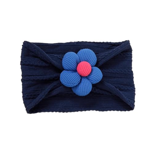 Elastisches Haarband Baby Blumen Charm Haarband Weich Breiter Rand Baby Stirnband 0–6 Jahre Kinder Kopfbedeckung Neugeborenen Kopfschmuck Kleinkinder Blumen Haar Accessoire Haarschmuck Haar von SueaLe