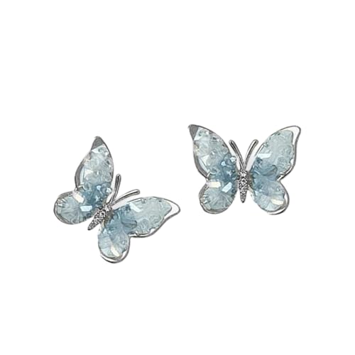 Elegante Blaue Gradient Kristall Schmetterling Stollen Ohrringe Bequem Elegante Blaue Gradient Kristall Schmetterling Stollen Ohrringe Bequem von SueaLe
