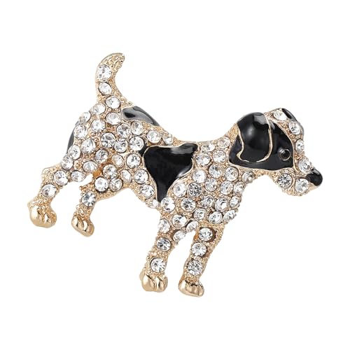 Elegante Hund Brosche Charme Pin Hund Brosche Stecker Sparkling Revers Legierung Textur Geeignet Für Stilvolle Rucksack Trendy Themeed Revers von SueaLe