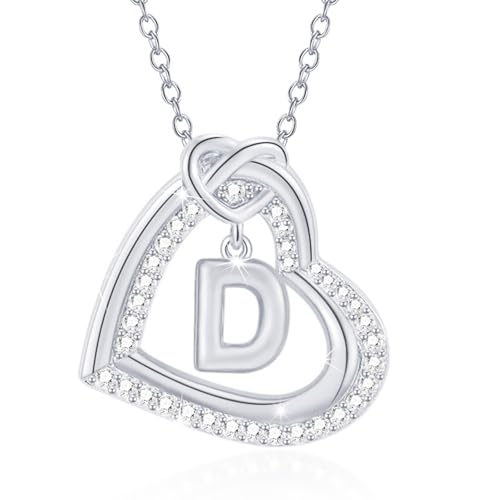 Elegante Legierungsherzherzheizkette Mit Initialen Und Schillernde Zirkonia Für Alltägliche Freizeitbeschäftigung Stilvolle Outfits Personalisierung Buchstabe Halskette Personalisieren von SueaLe