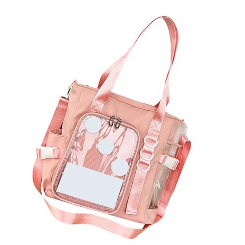 Frauen Japanische High School Girls Schulter Crossbody Tasche Lässig Einfache Mode Ästhetische Handtasche Transparent Süße Itabag Transparent Itabag Umhängetasche von SueaLe
