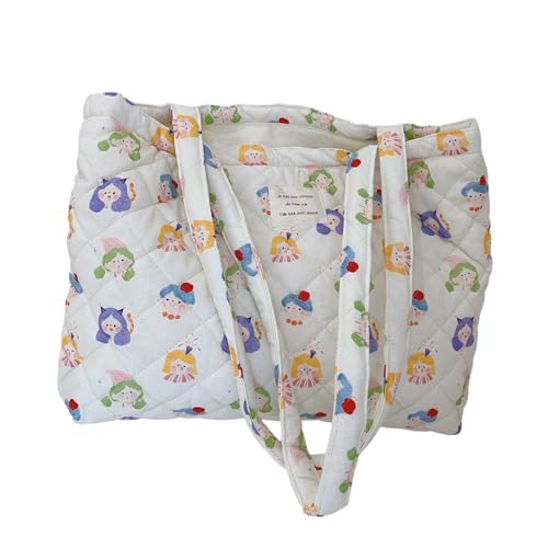 Frauen Tasche Mit Großer Kapazität Umhängetasche Gesteppte Handtasche Schüler Schule Für Französische Stile Achsel von SueaLe