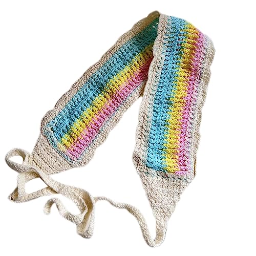 Frauen Turban Regenbogen Stirnband Floral Kopfbedeckung Gestrickte Haarband Sonnenblume Mädchen Urlaub Foto Dame Turban Häkeln Stirnbänder von SueaLe