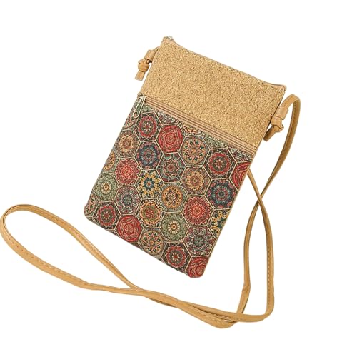 Frauen Umhängetasche Kleine Crossbody Coin Geldbeutel Blumendruck Messenger Stilvoll von SueaLe