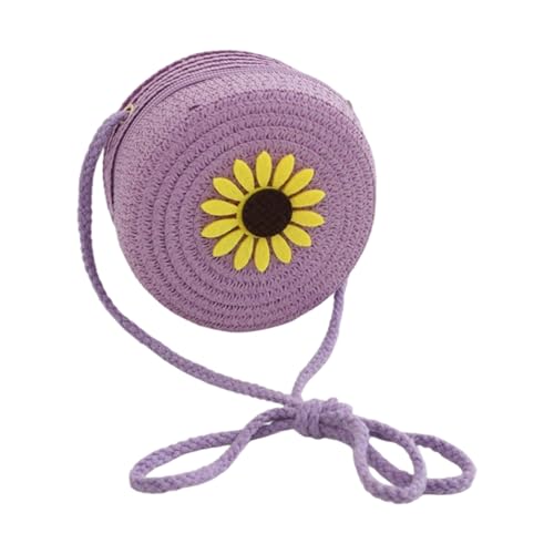 Freundliche Handgefertigte Straw CROSBODBODS Geldbörse Für Kinder Leichte Praktische Umhängetasche Ideal Für Den Täglichen Gebrauch Täglich Friendly Coin Beutel von SueaLe