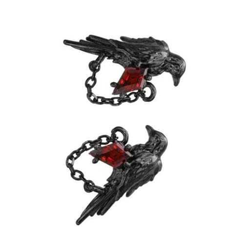 Gothic Crow Studs Ohrringe Dunkle Styles Allergie Widerstandsohrschstene Schmuck Für Anime Fan Und Trendsetter Fantasy Inspirierte Ohrringe von SueaLe