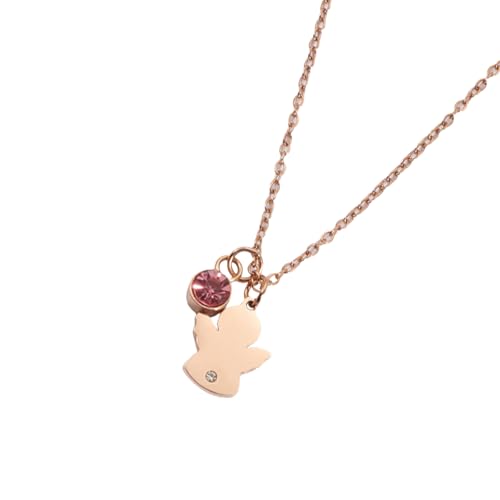 Gravierte Taufe Halskette Für Mädchen Elegant Tägliche Verschleiß Symbolischer Neckkettenkristall Geburtssteine Erste Kommunion Präsentieren Spiritueller Schmuck Mit Edelsteinen von SueaLe