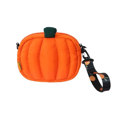 Halloween Kürbis Geldbörse Runde Mini Umhängetasche Für Damen Trendige Und Praktische Umhängetasche Mit Reißverschluss Langlebige Mini Kürbis Tasche Umhängetasche Mit Reißverschluss von SueaLe