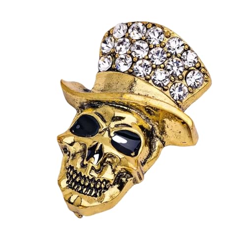 Handgefertigter Schädelnadelstift Strassverzierung Eleganter Gotischer Schmuck Für Stilvolle Gelegenheiten Gotischer Schlangenschädel Revers Pin von SueaLe