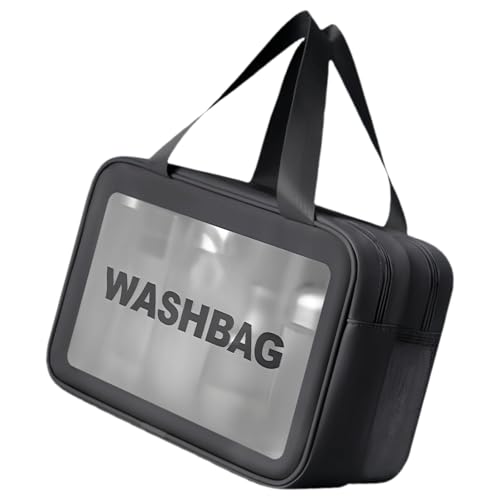 Klarer Make Up Beutel Handheld Kosmetikbeutel Große Kapazität Toilnee Hautpflege Aufbewahrung Waschung Für Frau Kosmetik Großkapazität Toilnee Handheld Make Up Hautpflege Organisator von SueaLe