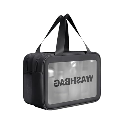 Klarer Make Up Beutel Handheld Kosmetikbeutel Große Kapazität Toilnee Hautpflege Aufbewahrung Waschung Für Frau Kosmetik Großkapazität Toilnee Handheld Make Up Hautpflege Organisator von SueaLe