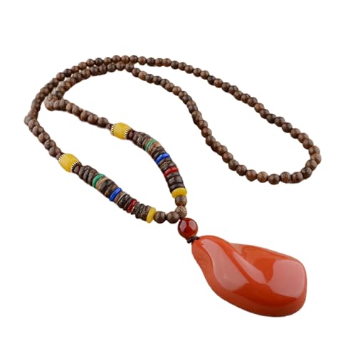 Langes Hölzerne Perlenbodhi Anhänger Halskette Accessoire Symbol Für Glück Und Frieden Für Oder Tägliche Trage Halskette von SueaLe