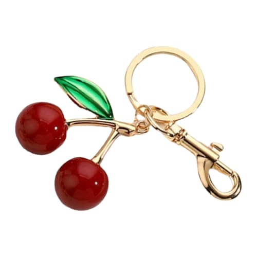 Leichtes Robustes Harzkirschen Anhänger Schimmernde Kirschen Geldbeutel Charme Key Keyring Accessoire Für Einzigartige Stile von SueaLe