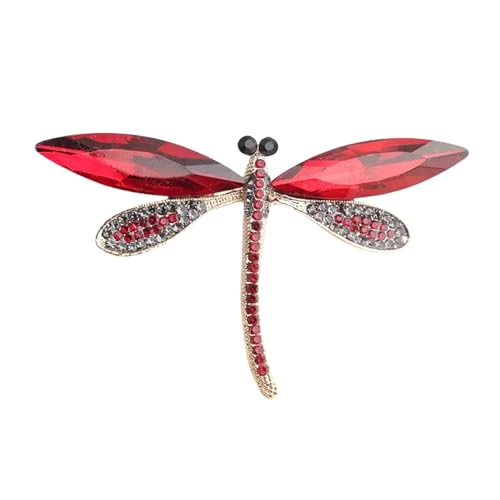 Libellenflächen Kristall Brosche Stecknadel Strasssteine Animal Revers Accessoire Elegant Daily Wear Schmuck Für Frauen Und Mädchen Korrosionsbeständige BROOCH BROOCH von SueaLe