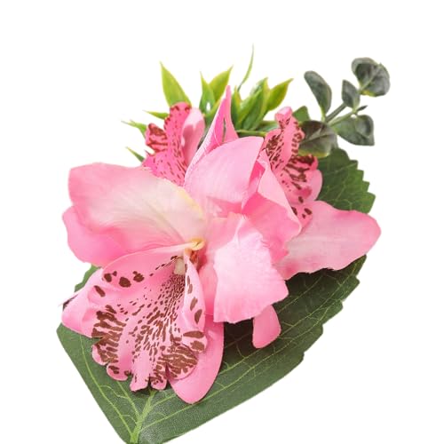 Mädchen Haarclip Cymbidium Frauen Kid Haargrips Künstlicher Kopfschmuck Barrettes Form Süße 2000er Mädchen Haarnadeln von SueaLe