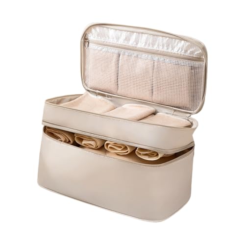 Multi Purpose Toilettenbeutel Mit Abschließbaren Reißverschlüssen Faltbare Reise Für Frauen Reisen Unterwäsche Schutzbeutel Kompakte Verpackungstaschen Für Kleidung von SueaLe