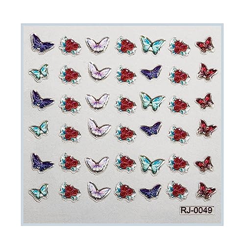 Nagelkunst Aufkleber 5D Geprägtes Nagelkunstzubehör Selbstklebendes Nagelkunstzubehör Dekoration Nageldesign von SueaLe