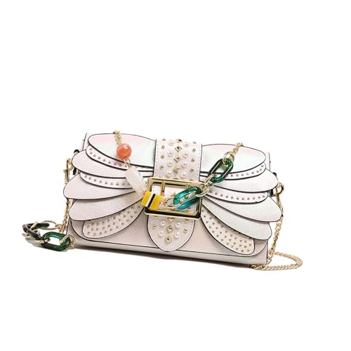 Praktische PU Quadratbeutel Mit Strukturierter Finish Ketten Gurt Umhängetasche Crossbody Geldbörse Für Den Täglichen Gebrauch Und Soziale Event PU Leder Geldbeutel von SueaLe