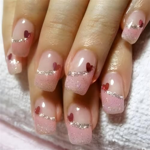 Quadratische Nägel Tipps Gefälschte Nägel Kleber Auf Nägeln Kleben Auf Nägeln Drücken Nägel Künstliche Falsche Nägel Für Frauen Und Mädchen von SueaLe