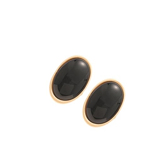 Retro Minimalistische Ovale Harzohrringe Bequeme Sterlinge Silberposten Geometrische Statement Schmuck Vintage Minimalist Ohrstollen von SueaLe