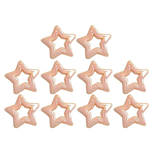 Set Mit 10 Bonbonfarbenen Acrylperlen Stern Charm Perlen Hohles Design Verschiedene Sterne Lose Perlen Bulkware Für DIY Schmuckherstellungsmaterialien von SueaLe