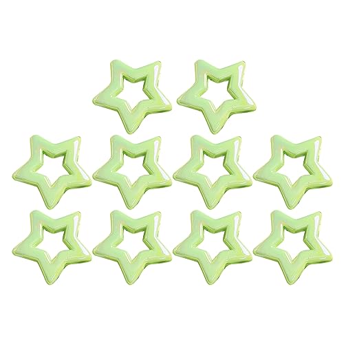 Set Mit 10 Bonbonfarbenen Acrylperlen Stern Charm Perlen Hohles Design Verschiedene Sterne Lose Perlen Bulkware Für DIY Schmuckherstellungsmaterialien von SueaLe