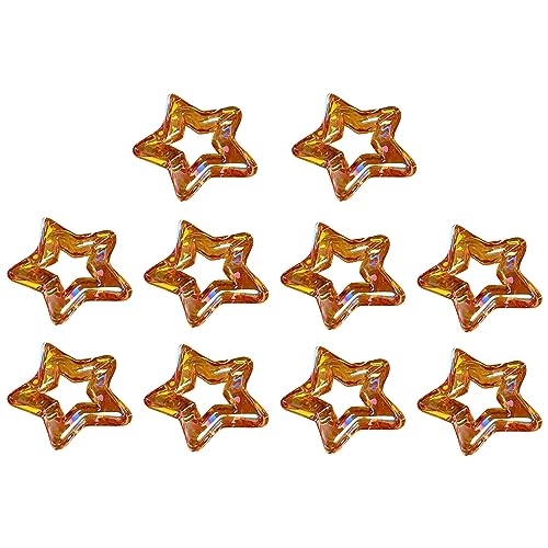 Set Mit 10 Bonbonfarbenen Acrylperlen Stern Charm Perlen Hohles Design Verschiedene Sterne Lose Perlen Bulkware Für DIY Schmuckherstellungsmaterialien von SueaLe