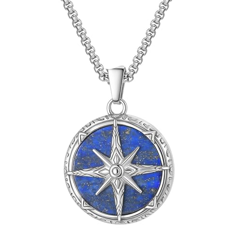 Spirituelle Runde Halskette Männer Edelstahlschmuck Schmuck Halskette Mode Neckschmuck Geeignet Für Verschiedene Anlässe Star Anhänger von SueaLe
