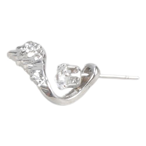 Stilvolle Strasssteine Verzierte Flügelohrknochennägel Für Frauen Eleganter Kristallknorpel Bolzen Ohrring Trendy Schmuck Silber Flügel Legierung Ohrknochennagel von SueaLe