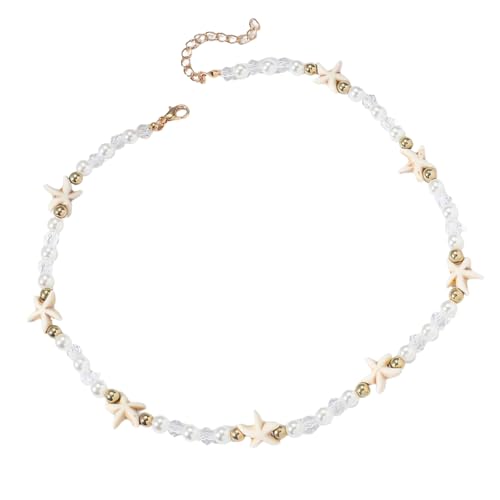 Strand Urlaub Schmuck Zarte Meerperlen Halskette Bequemer Nackenschmuck Geeignet Für Ein Marine Inspiriertes Outfit von SueaLe