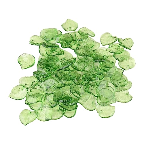 SueaLe 100pcs Kleine Grüne Blatt Charme Anhänger Für Frauen Schlüsselbund Ohrringe Schmuck Halsketten Machen Erkenntnisse Handwerks Geschenkblatt Charme von SueaLe