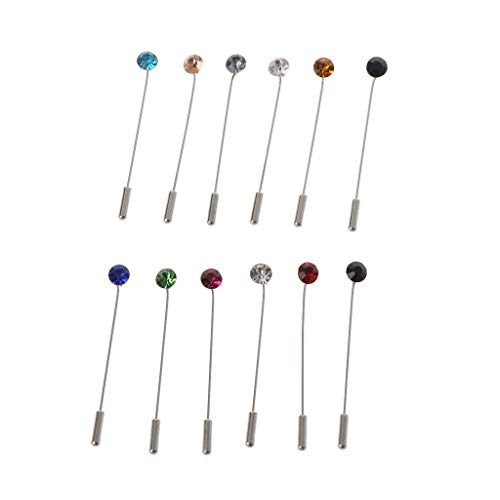 SueaLe 12 Teile/satz Bunte Kristall Hijab Perle Clip Brosche Pin Schal Sicherheit Clip Schal Emaille Pins Schmuck Dekor Geschenk für Frauen von SueaLe