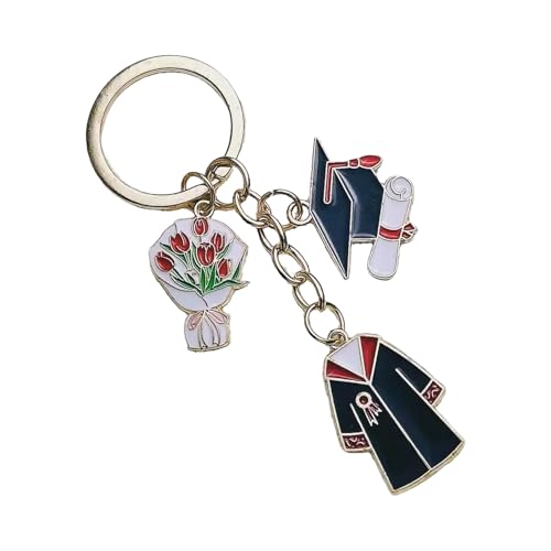 SueaLe Abschluss Inspirierende Schlüsselringe Legierung Mörtelboard Anhänger Für Schlüssel Und Taschen Handgefertigte Rucksack Und Geldbörsedekoration von SueaLe