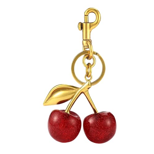 SueaLe Einzigartige Cherrys Love Lock Keychain Charm Elegant Designs Schlüsselhalter Zubehör Tragbar Für Modische Personen von SueaLe