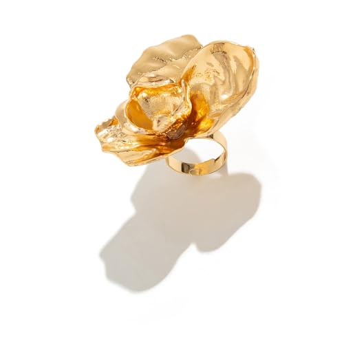 SueaLe Elegante Ringe Verstellbare Ringe Hochzeit Blumenform Dating Open Finger Für Frau Mann Offene Legierung von SueaLe