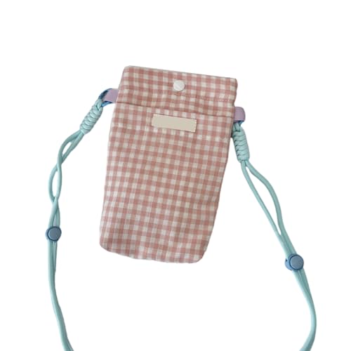 SueaLe Geräumige Handys Geldbörse Brieftasche Leinwand Crossbody Geldbeutel Mit Verstellbarem Schultergurt Für Frauen Plaids Umhängetasche Leinwand Crossbody Handys von SueaLe