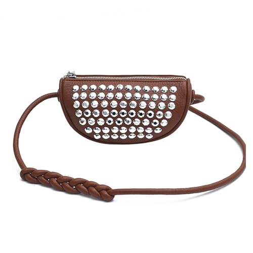 SueaLe Kleine Crossbody Taschen Für Frauen Mit Besetzten Designs Punk Unterarm Tasche Mit Verstellbaren Gurtgehäuse Handtaschen Alltagspendlertasche von SueaLe