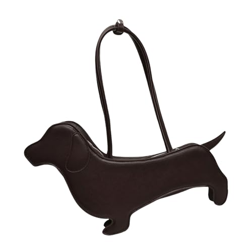 SueaLe Mode Dackel Themenbezogene Umhängetasche PU Leder Achselstasche Handtasche Für Einkäufe Und Lässigen Gebrauchstasche von SueaLe