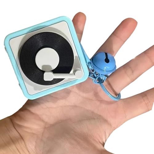 SueaLe Mode Dekorative Plattenspieler Schlüsselketten Charmanhänger Mit Aufnahme Und Wiedergabefunktionen Täglich Verwendung von SueaLe