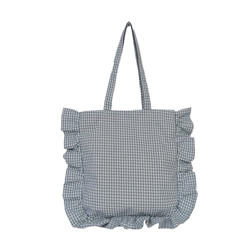 SueaLe Mode Karierte Gekräuselte Umhängetasche Ergonomische Designtaschen Mit Geräumigen Innenraumlager Räumen Rüschen Geschnittene Unterarm von SueaLe