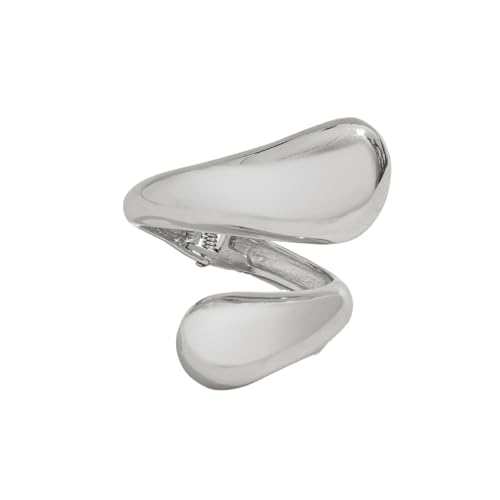 SueaLe Modernes Punk Armband Metallmanschettenknopf Geometrische Armarmband Breite Schmucklegierung Textur Für Frauen Und Mädchen Vorhanden von SueaLe