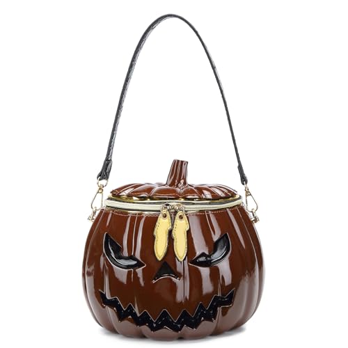 SueaLe Neuheit Umhängetasche Für Frauen Girls Kürbisform Crossbody Halloween Handtasche Witzige Botener Neuheit Schulterform Messenger Handtasche Halloween Crossbody von SueaLe
