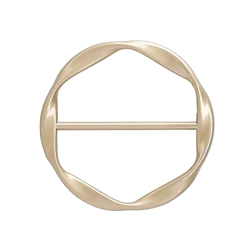 SueaLe Seidenschal-Ring-Clip, T-Shirt-Krawattenklammern für Damen, Schals, Verschluss, Taillenschnalle, modischer Metallring für Hemden, Kleidung, Dekor von SueaLe