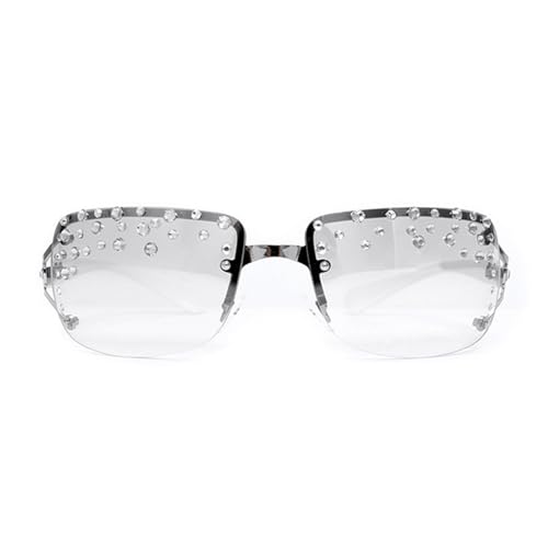 SueaLe Stilvolle Hip Hop Sonnenbrille Foto Requisiten Metall Randless Trendsetters Hip Hop Sonnenbrille Requisiten von SueaLe