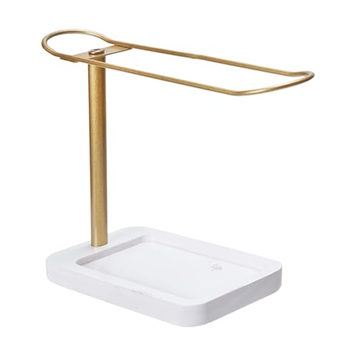 SueaLe Stilvoller Haarkrawattenhalter Mit Metallstange Und Holzbasis Eleganter Scrunchie Display Stand Für Eitelkeiten Arbeitsplatten Dekoration Baby Haarzubehör Display Rack Rack von SueaLe