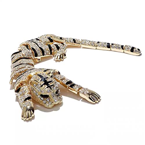 SueaLe Strass Gold Silber Farbe Tiger Broschen Für Frauen Schöne Elegante Hochzeit Party Brosche Pin Mode Schmuck Geschenk von SueaLe