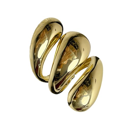 SueaLe Trendige Unregelmäßige Armreifen Geometrische Breite Manschettenarmbänder Übertriebenes Armband Geeignet Für Paare Und Parteianlässe Statement Armreifen von SueaLe