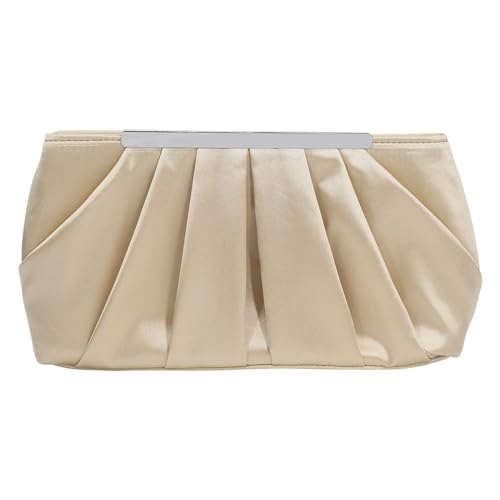 SueaLe Umhängetasche Für Mädchen Frauen Plissierte Formelle Abendtasche Feste Farbe Lady Geldbeutel Hochzeit Clutches Cocktail Abschlussball Handtasche Geldbörsen von SueaLe