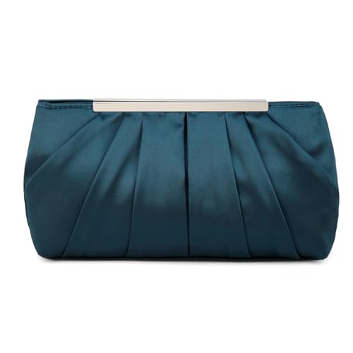 SueaLe Umhängetasche Für Mädchen Frauen Plissierte Formelle Abendtasche Feste Farbe Lady Geldbeutel Hochzeit Clutches Cocktail Abschlussball Handtasche Geldbörsen von SueaLe
