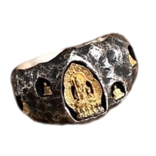 SueaLe Vintage Statement Ringe Einzigartige Paarringe Fingerlegierung Textur Für Modefrauen Und Geschenk Traditionelle Handwerkskunst Vermittelt von SueaLe